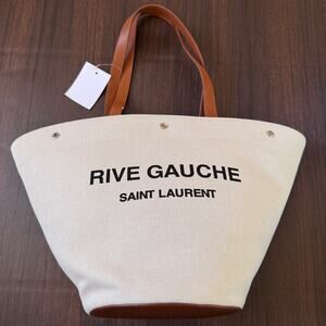 YSL Saint Laurent Rive Gauche Canvas Tote Bag for Women’s 2300